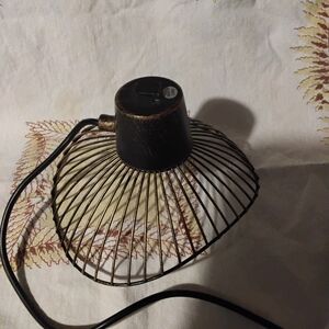 Vintage Industrial Wire Cage Lamp Shade - Black/Bronze